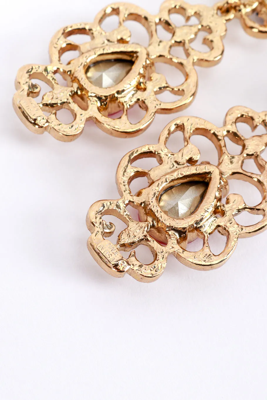 Crystal Filigree Drop Earrings