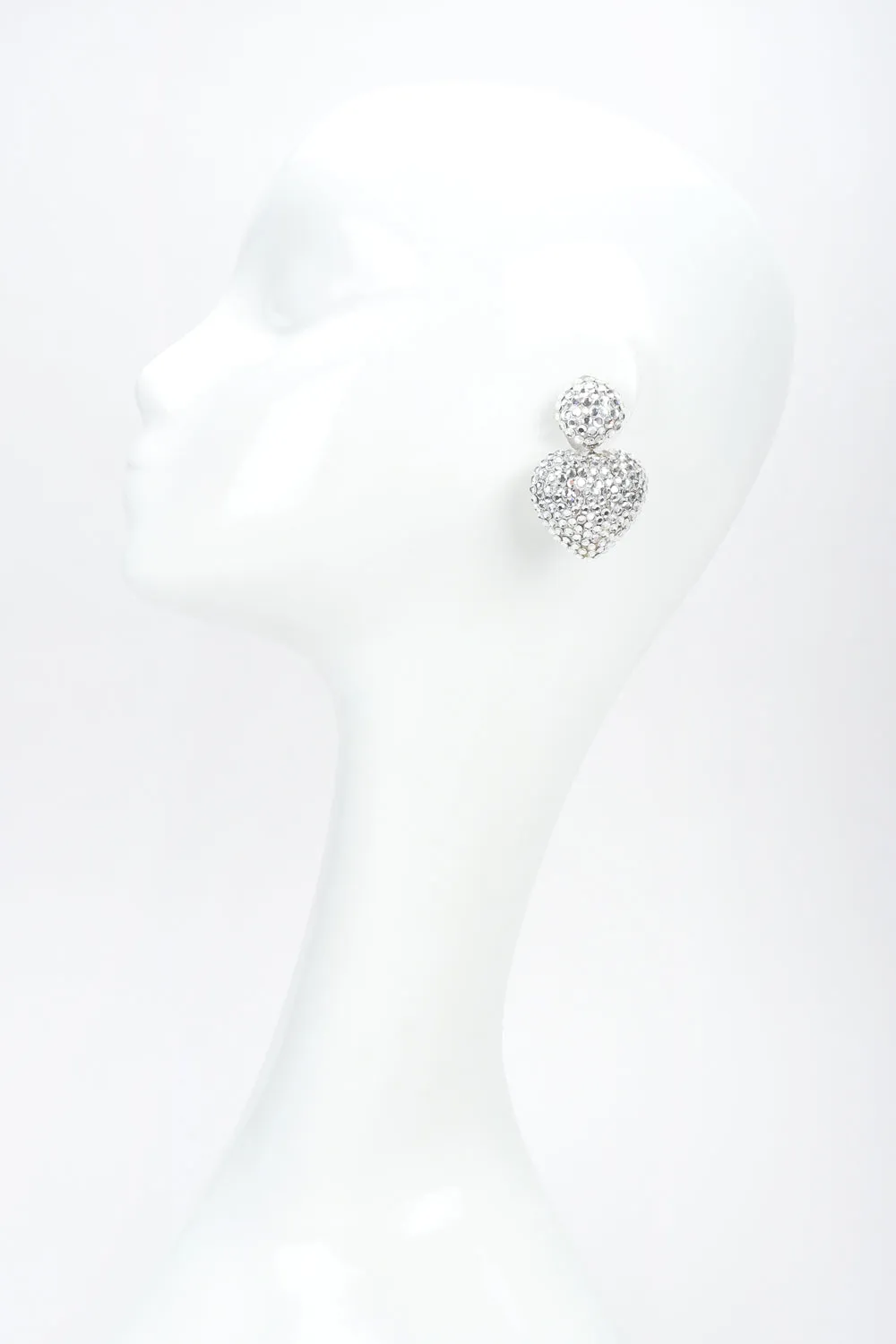 Crystal Heart Drop Earrings