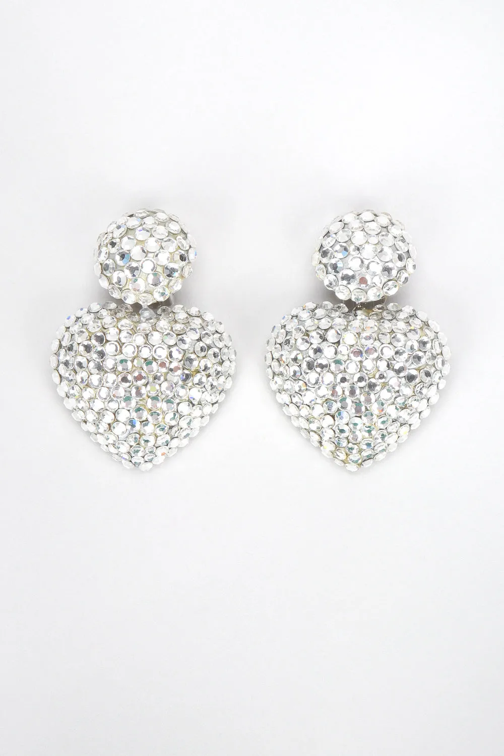 Crystal Heart Drop Earrings