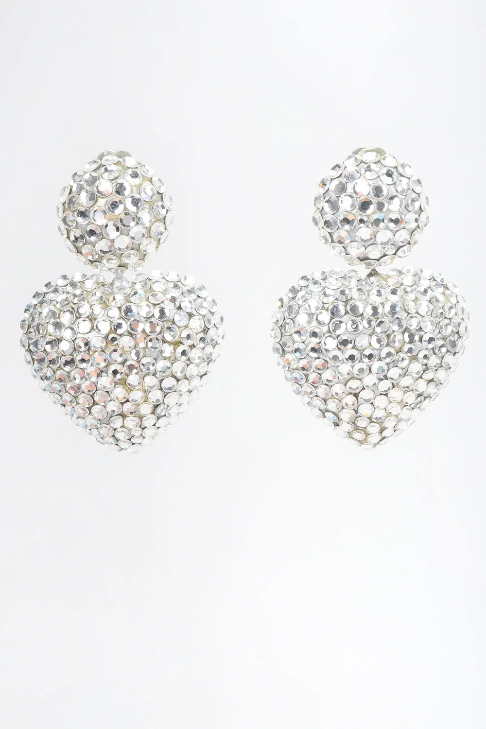 Crystal Heart Drop Earrings