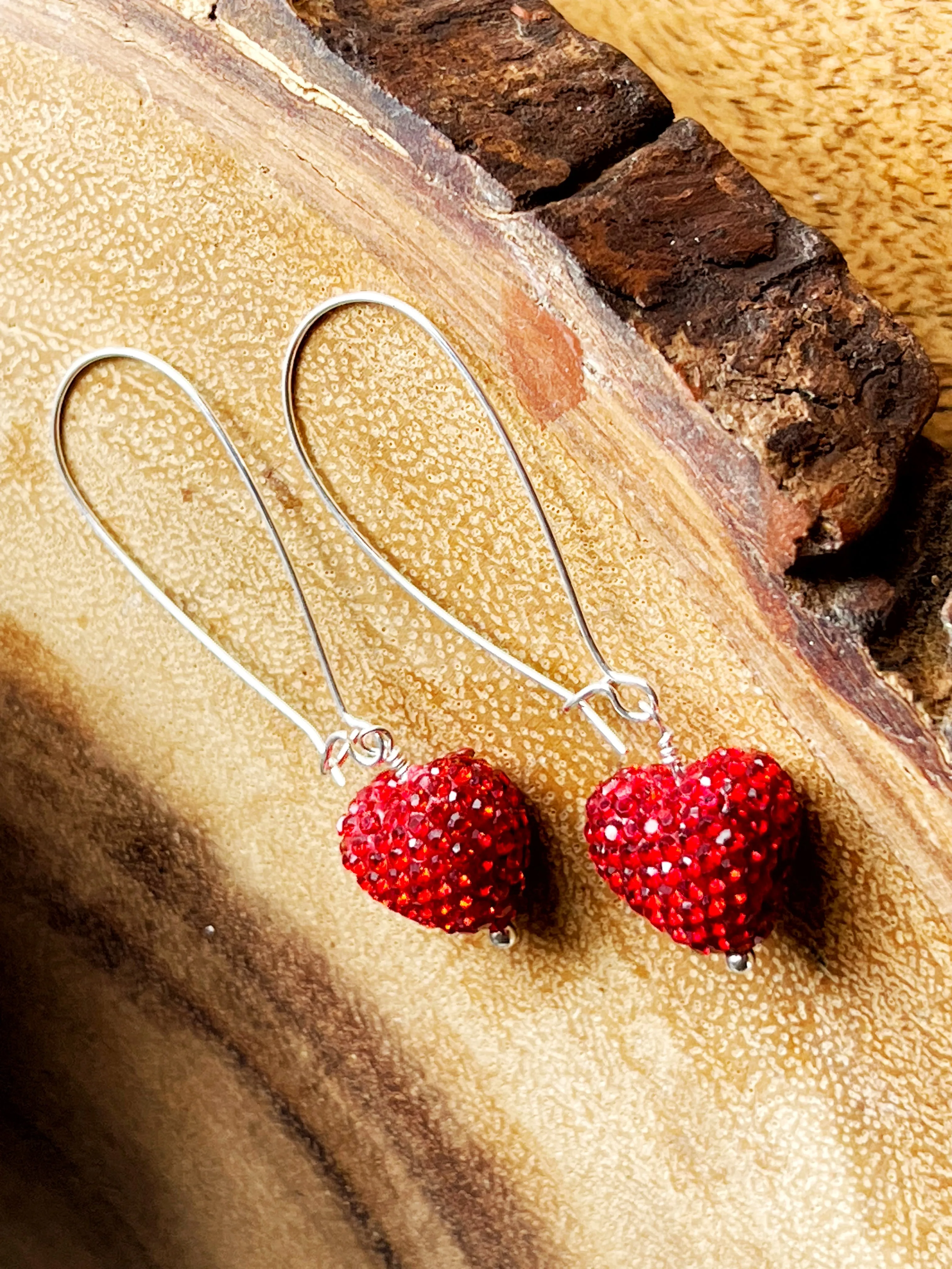 Crystal Heart Earrings