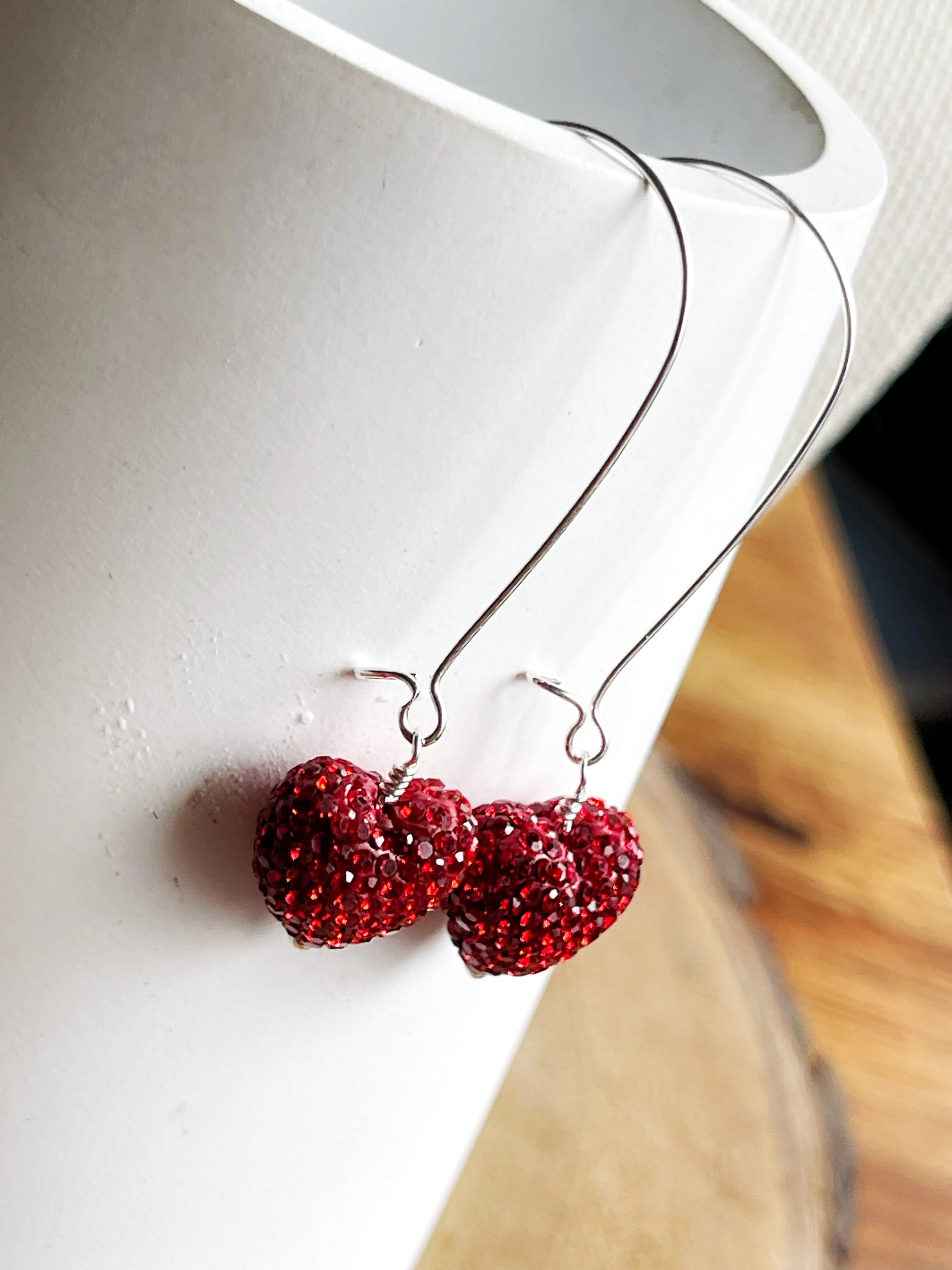Crystal Heart Earrings