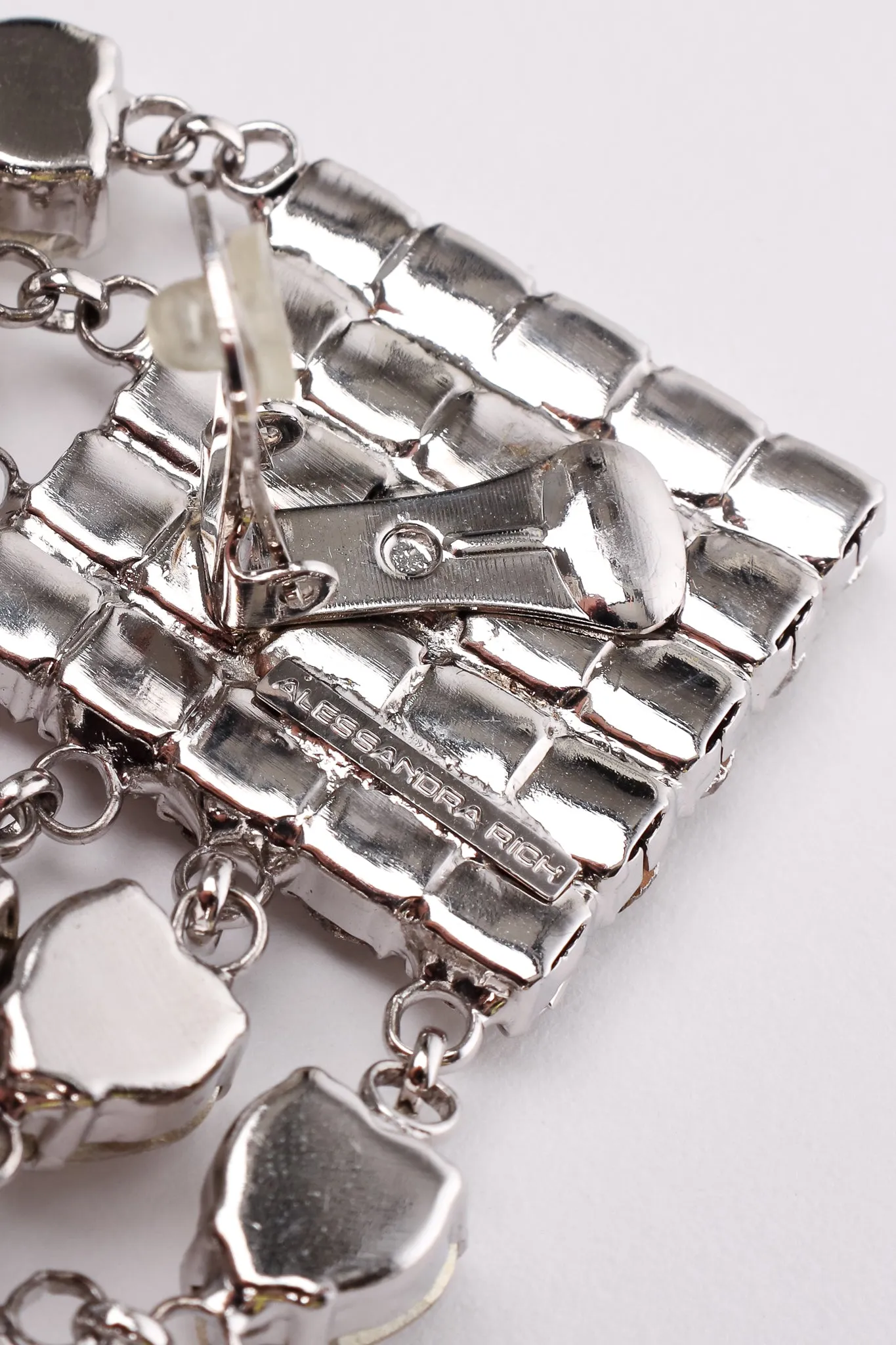 Crystal Heart Fringe Drop Earrings