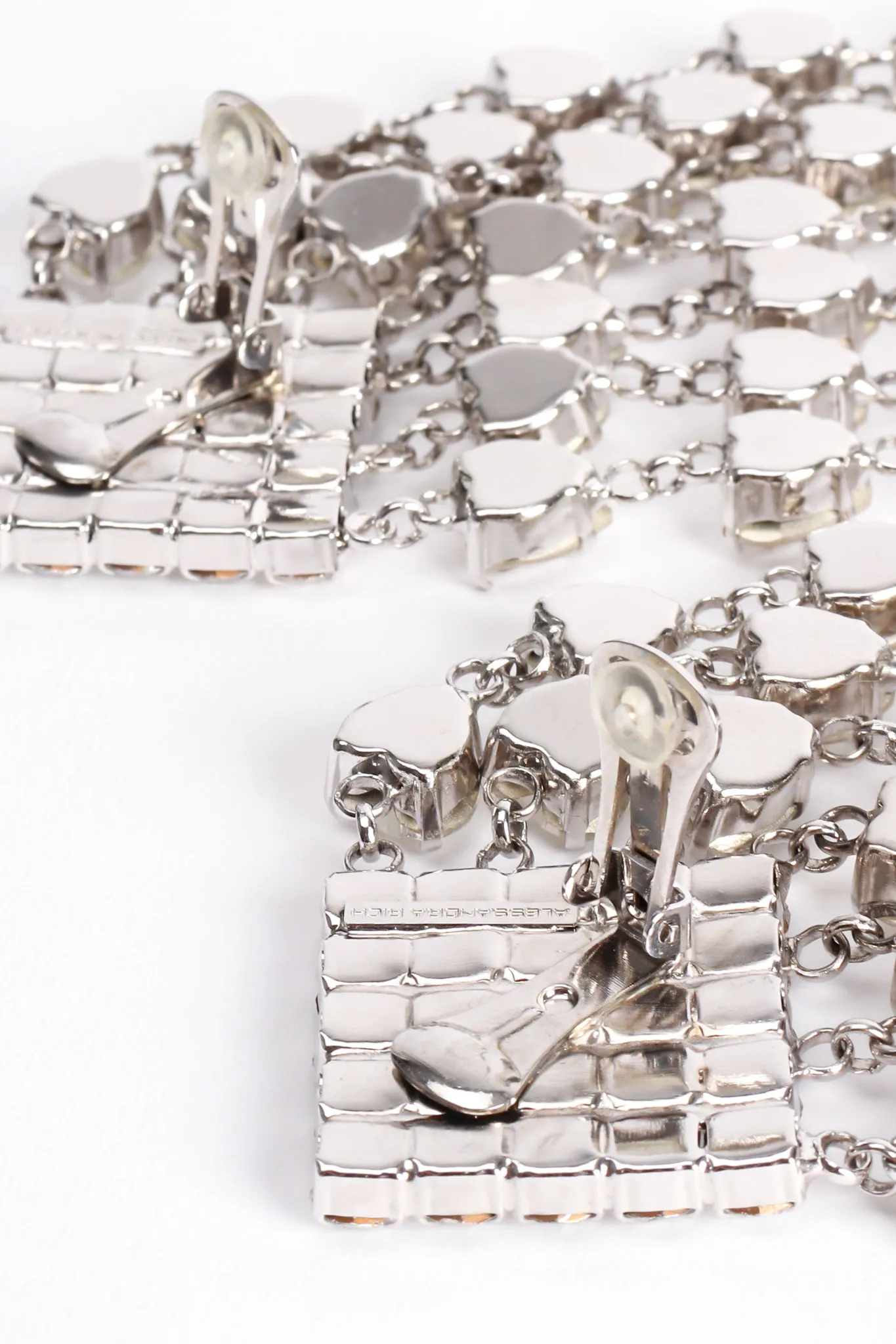 Crystal Heart Fringe Drop Earrings