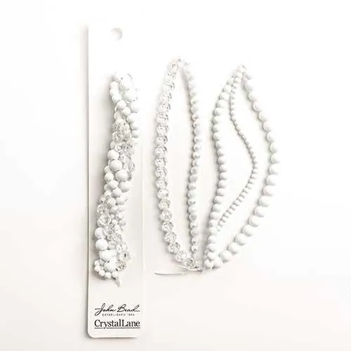Crystal Lane Twisted Bead Strands Iceberg Rose
