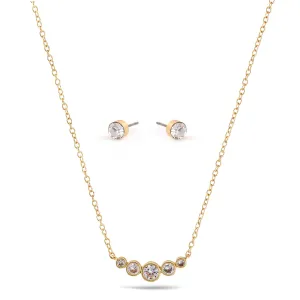 CRYSTAL SMALL PENDANT NECKLACE AND EARRINGS SET #SWY-18091 (EA6)