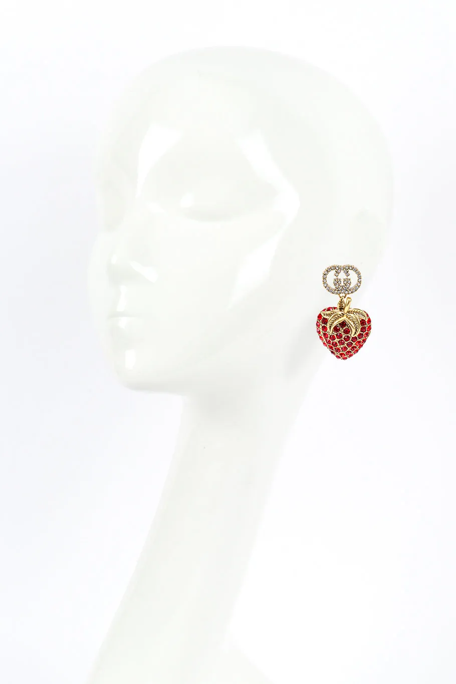 Crystal Strawberry Drop Earrings