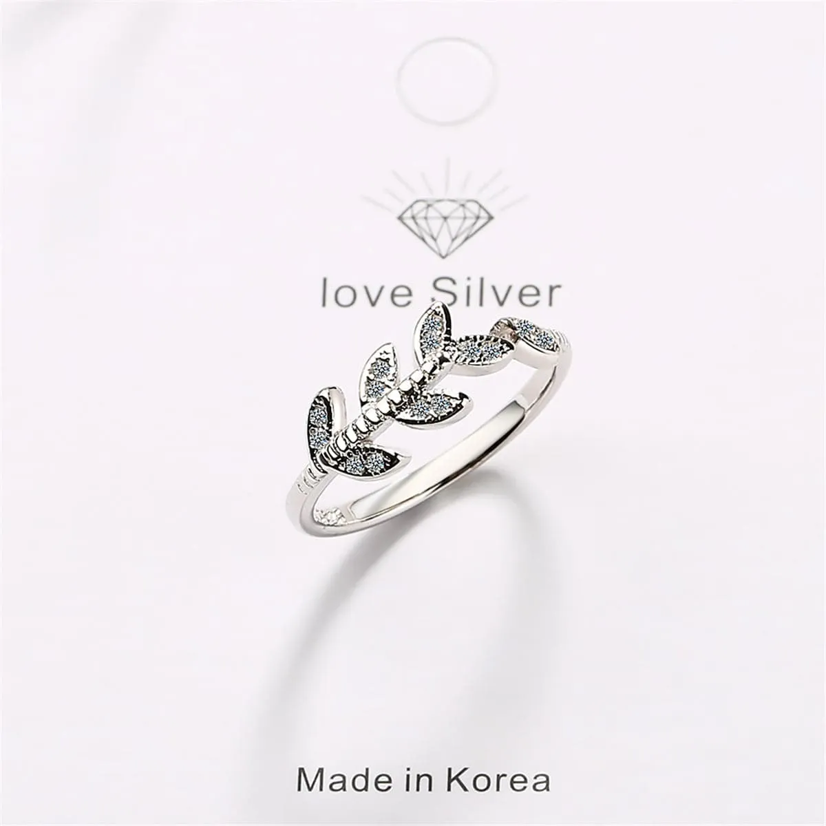 Cubic Zirconia & Silver-Plated Rattan Ring