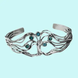 Cuff Bracelet made of sterling silver with the Tree of Life