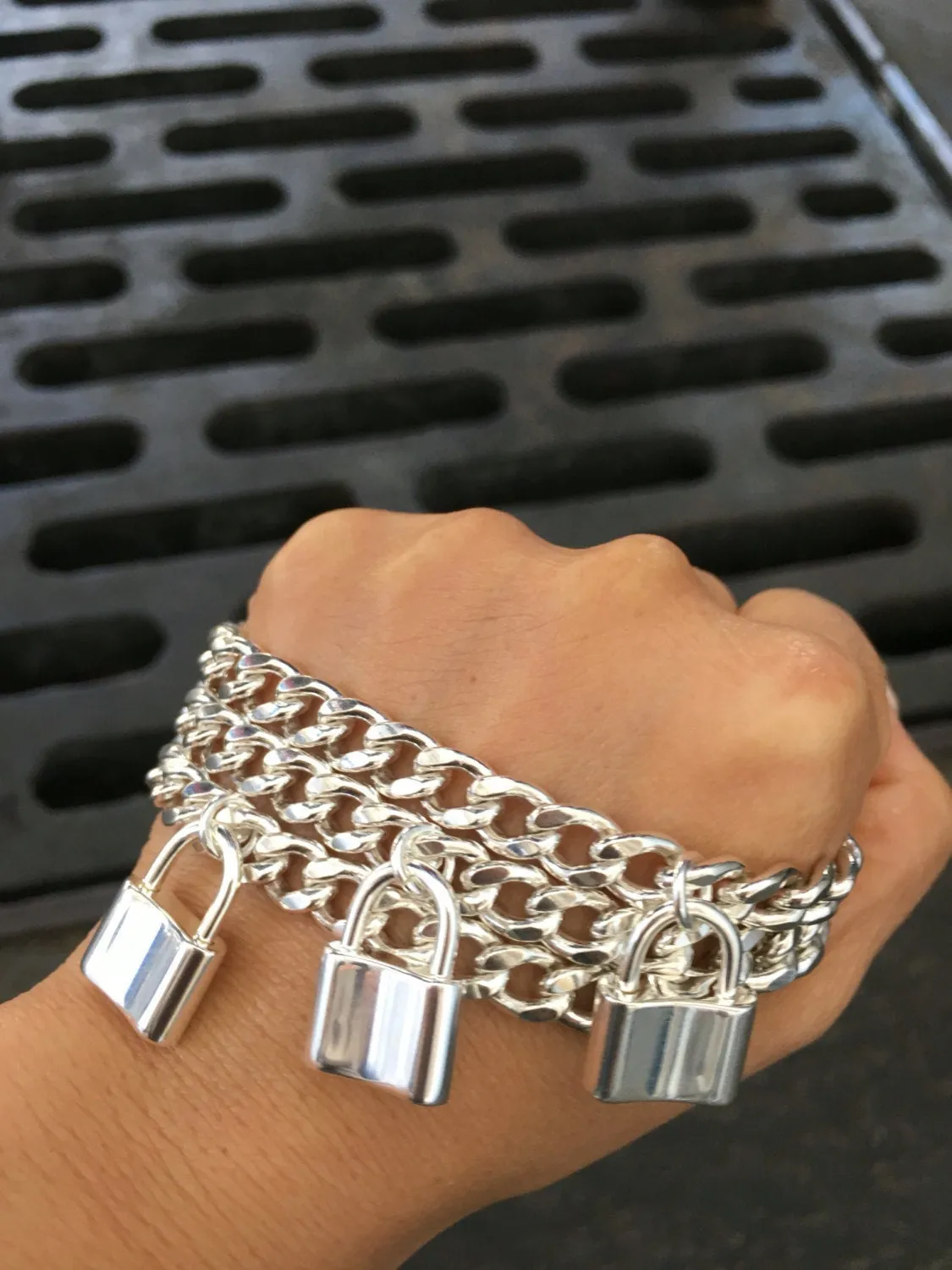 Curb Chain Lock Bracelet
