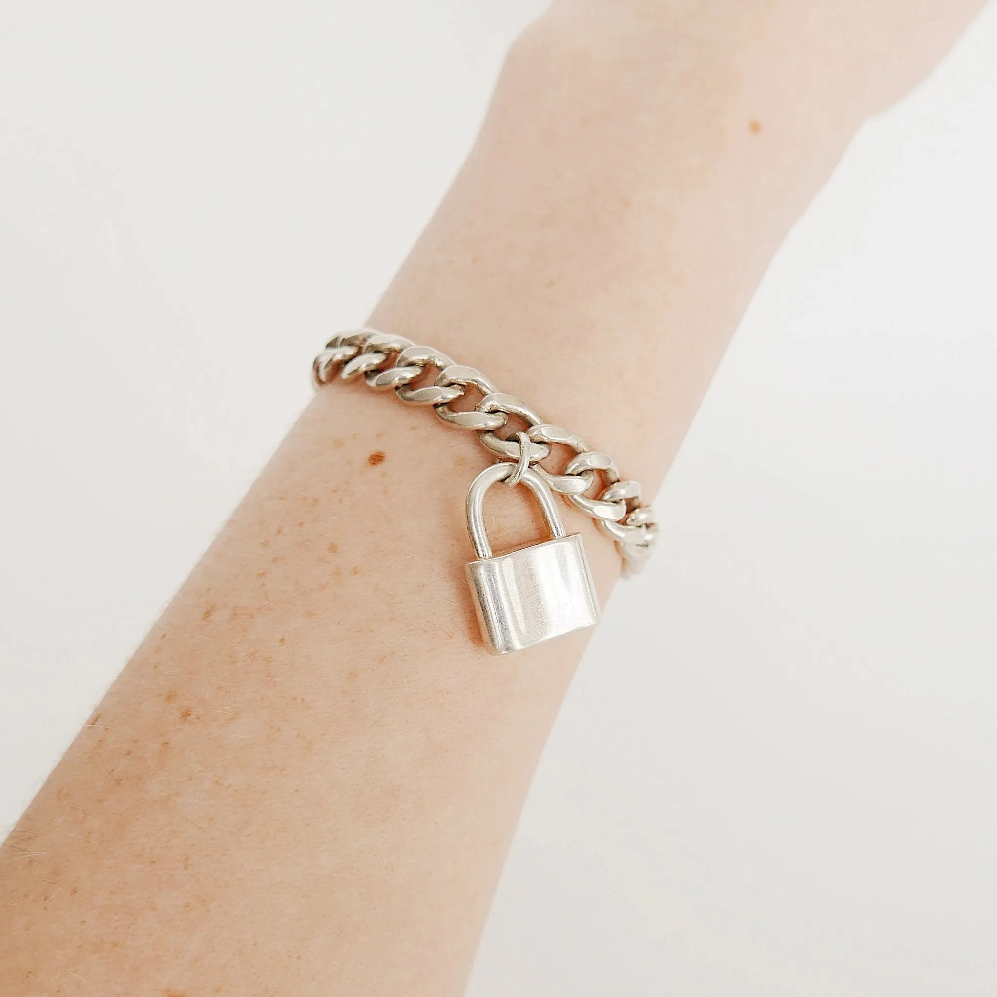 Curb Chain Lock Bracelet