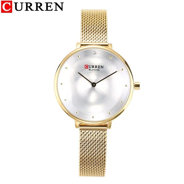 CURREN Luxury Women Casual Metal Mesh Watches Simplicity Ladies Analog Quartz Wrist Watch Top Brand Fashion Blue Female Clock