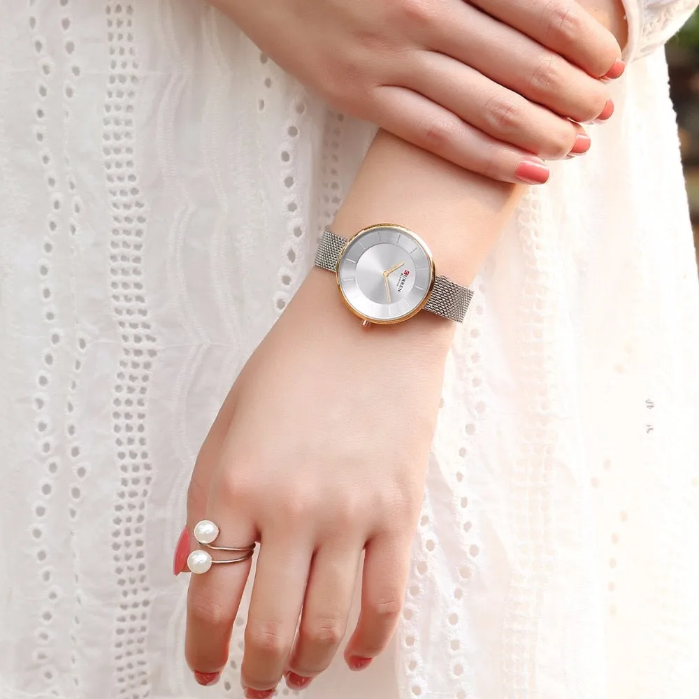 CURREN New Women Watches Top Brand Luxury Fashion Ladies Watch Quartz Stainless Steel Creative Woman WristWatch Relogio Feminino