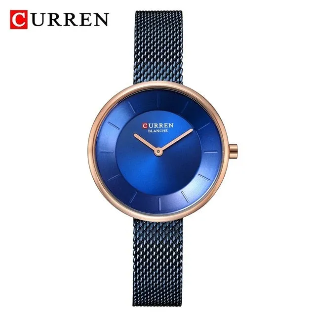 CURREN New Women Watches Top Brand Luxury Fashion Ladies Watch Quartz Stainless Steel Creative Woman WristWatch Relogio Feminino