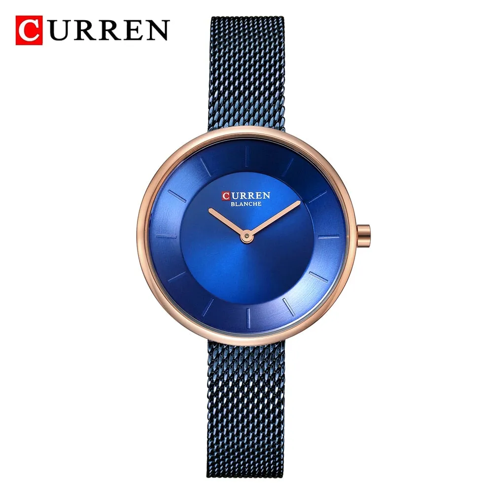 CURREN New Women Watches Top Brand Luxury Fashion Ladies Watch Quartz Stainless Steel Creative Woman WristWatch Relogio Feminino