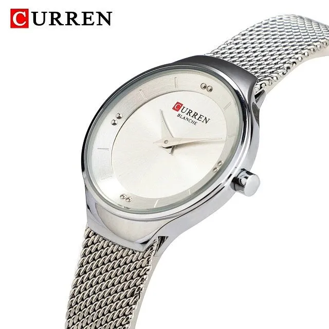 CURREN Women Watches New Luxury Brand Analog Clock Watch Ladies Waterproof Stainless Steel Quartz Wristwatch Relogio Feminino