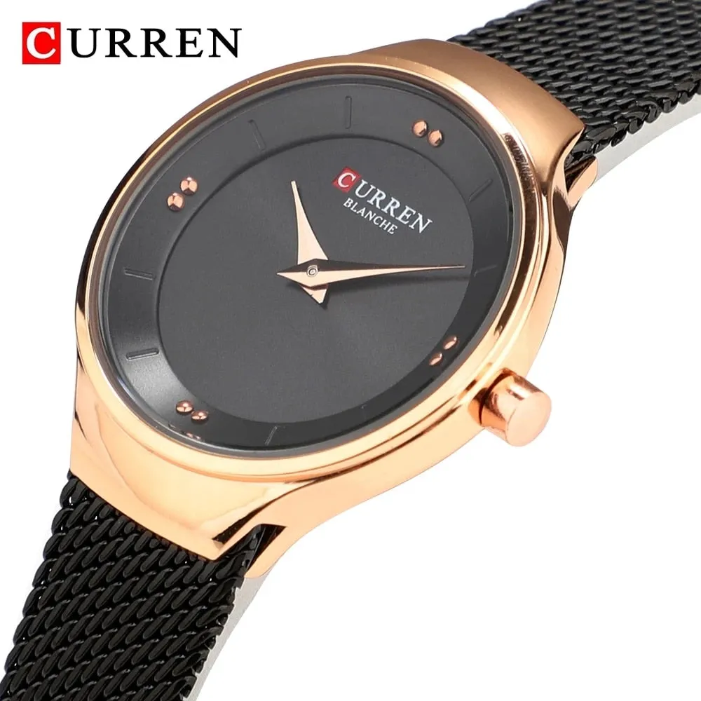 CURREN Women Watches New Luxury Brand Analog Clock Watch Ladies Waterproof Stainless Steel Quartz Wristwatch Relogio Feminino