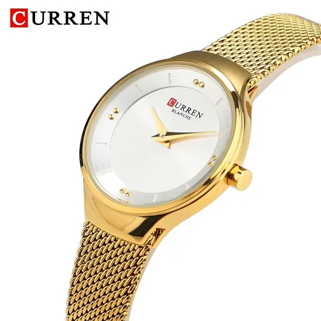 CURREN Women Watches New Luxury Brand Analog Clock Watch Ladies Waterproof Stainless Steel Quartz Wristwatch Relogio Feminino