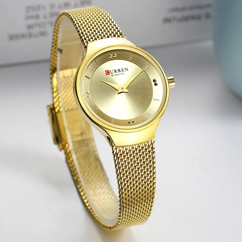 CURREN Women Watches New Luxury Brand Analog Clock Watch Ladies Waterproof Stainless Steel Quartz Wristwatch Relogio Feminino