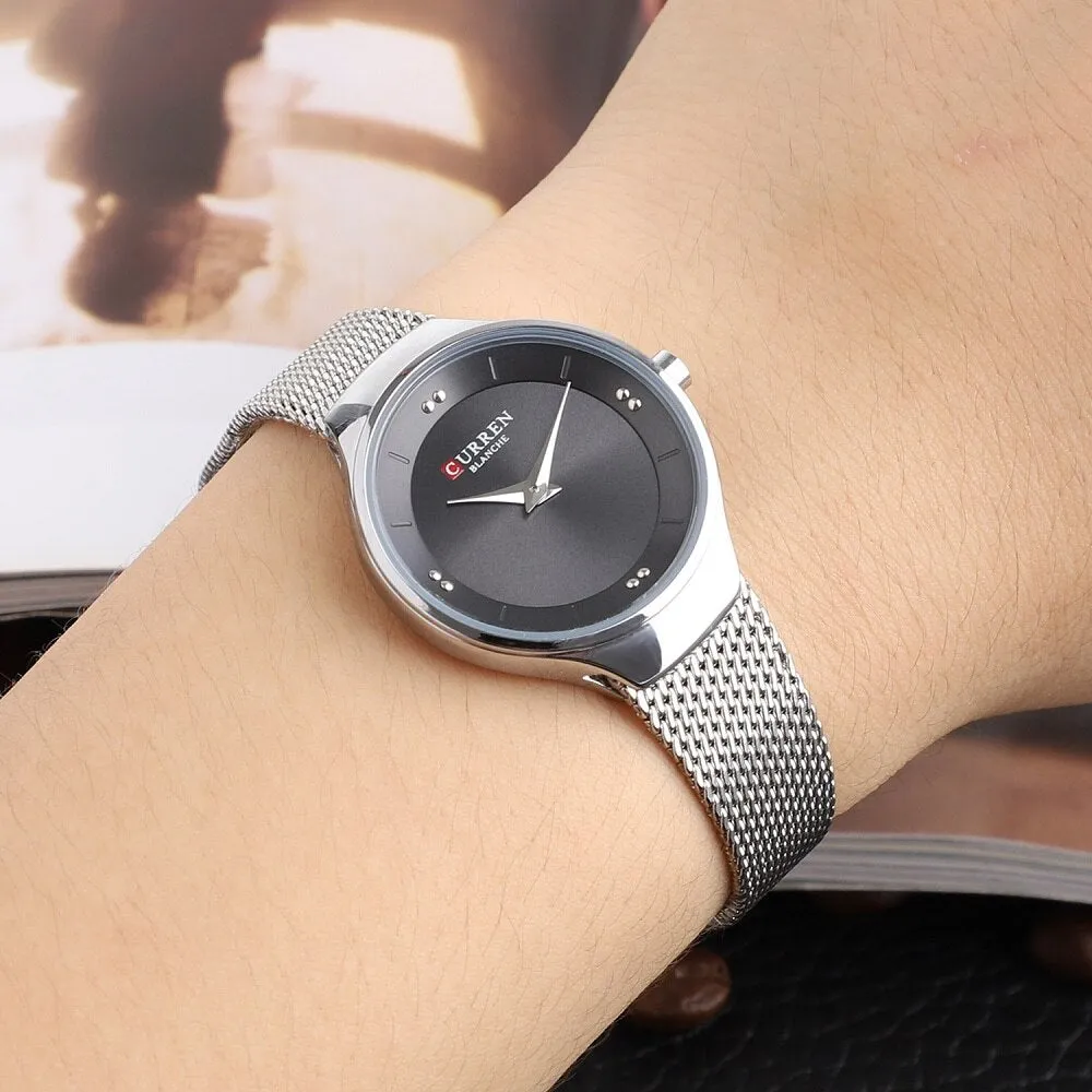 CURREN Women Watches New Luxury Brand Analog Clock Watch Ladies Waterproof Stainless Steel Quartz Wristwatch Relogio Feminino