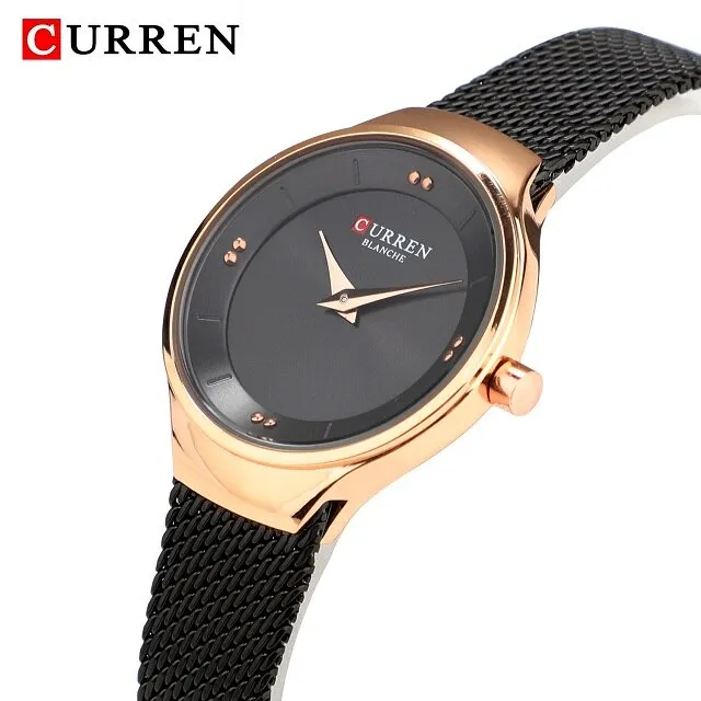 CURREN Women Watches New Luxury Brand Analog Clock Watch Ladies Waterproof Stainless Steel Quartz Wristwatch Relogio Feminino