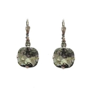 Cushion Cut Dangle - Charcoal