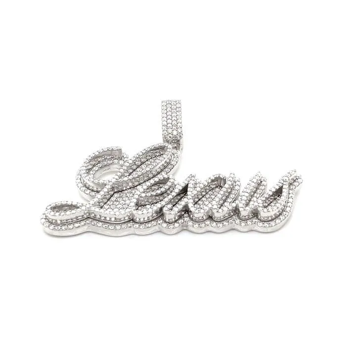 Custom Design Personalized Lexus 2" Two Layers Pendant Charm with Moissanite