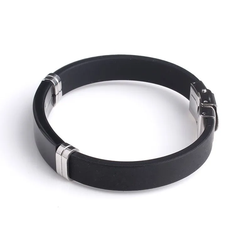 Custom Silicone Bangle Engravable Stainless-Steel Bracelet