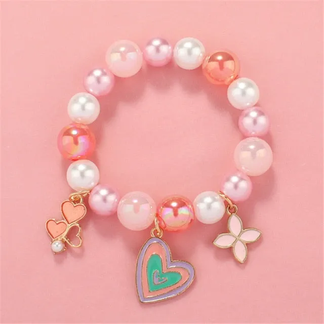 Cute Beads Glass Bracelet Pendant Bracelet for Girls and Women