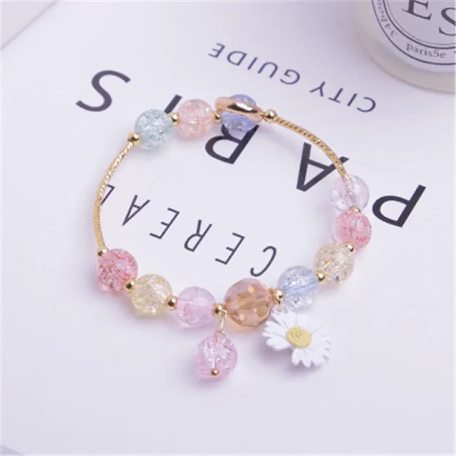 Cute Beads Glass Bracelet Pendant Bracelet for Girls and Women