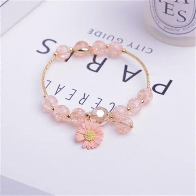 Cute Beads Glass Bracelet Pendant Bracelet for Girls and Women