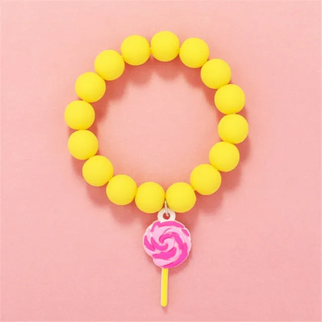 Cute Beads Glass Bracelet Pendant Bracelet for Girls and Women