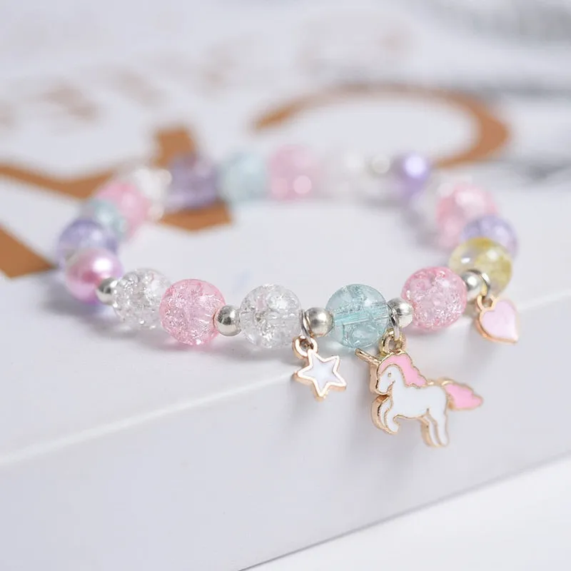 Cute Beads Glass Bracelet Pendant Bracelet for Girls and Women