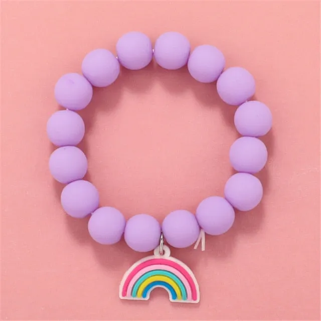 Cute Beads Glass Bracelet Pendant Bracelet for Girls and Women