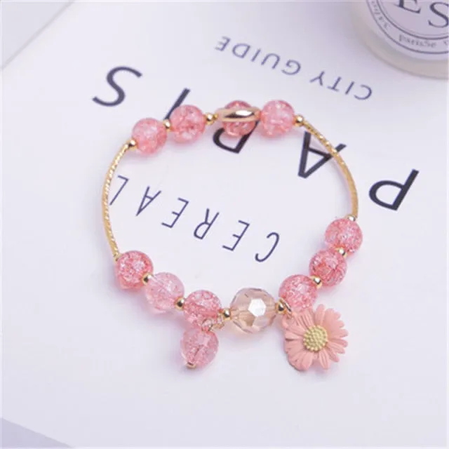 Cute Beads Glass Bracelet Pendant Bracelet for Girls and Women