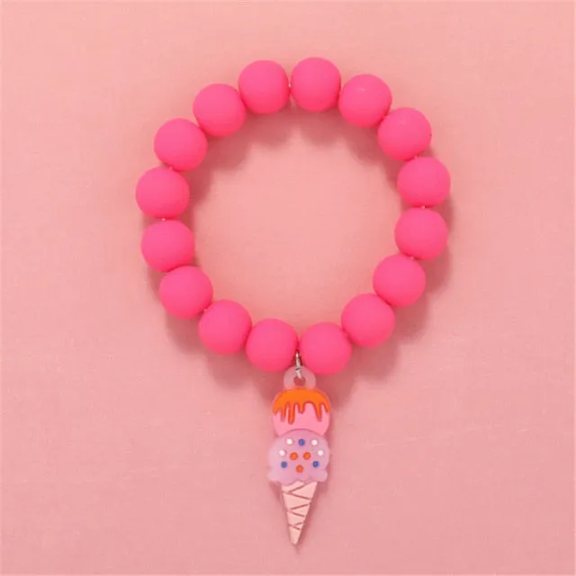 Cute Beads Glass Bracelet Pendant Bracelet for Girls and Women