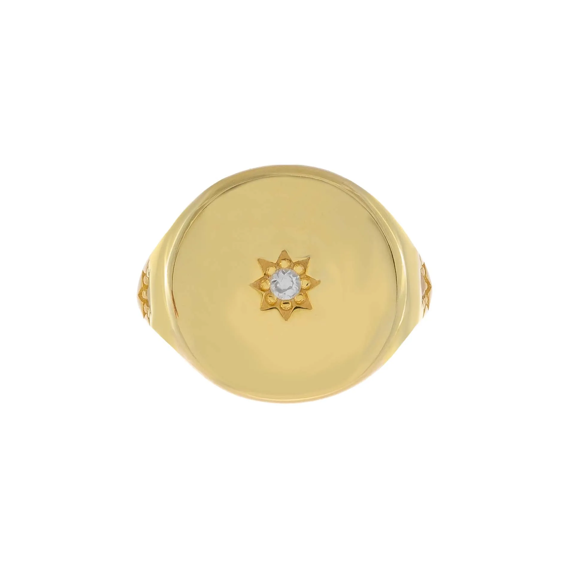 CZ Starburst Pinky Ring