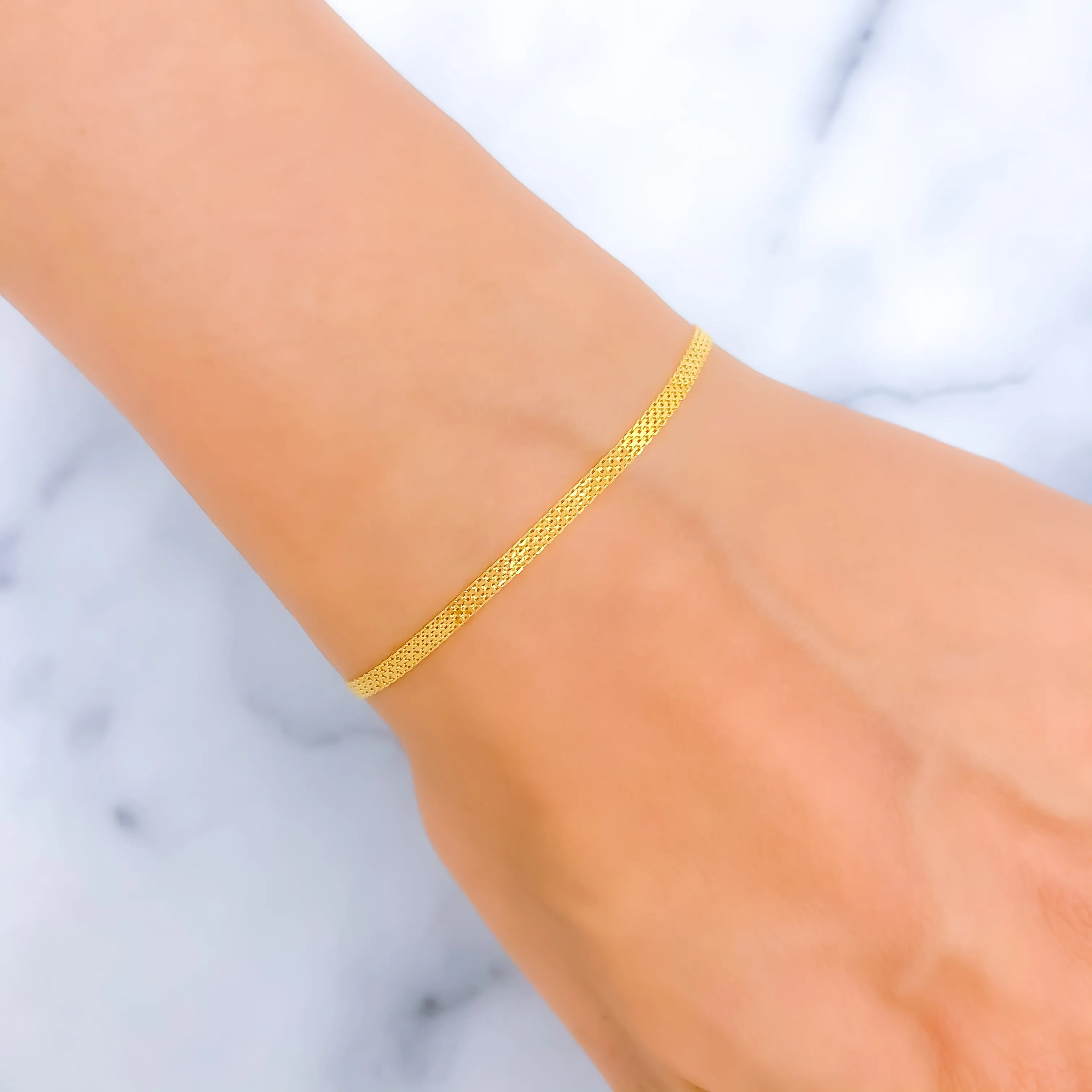 Dainty Delicate 22k Gold Chain Bracelet