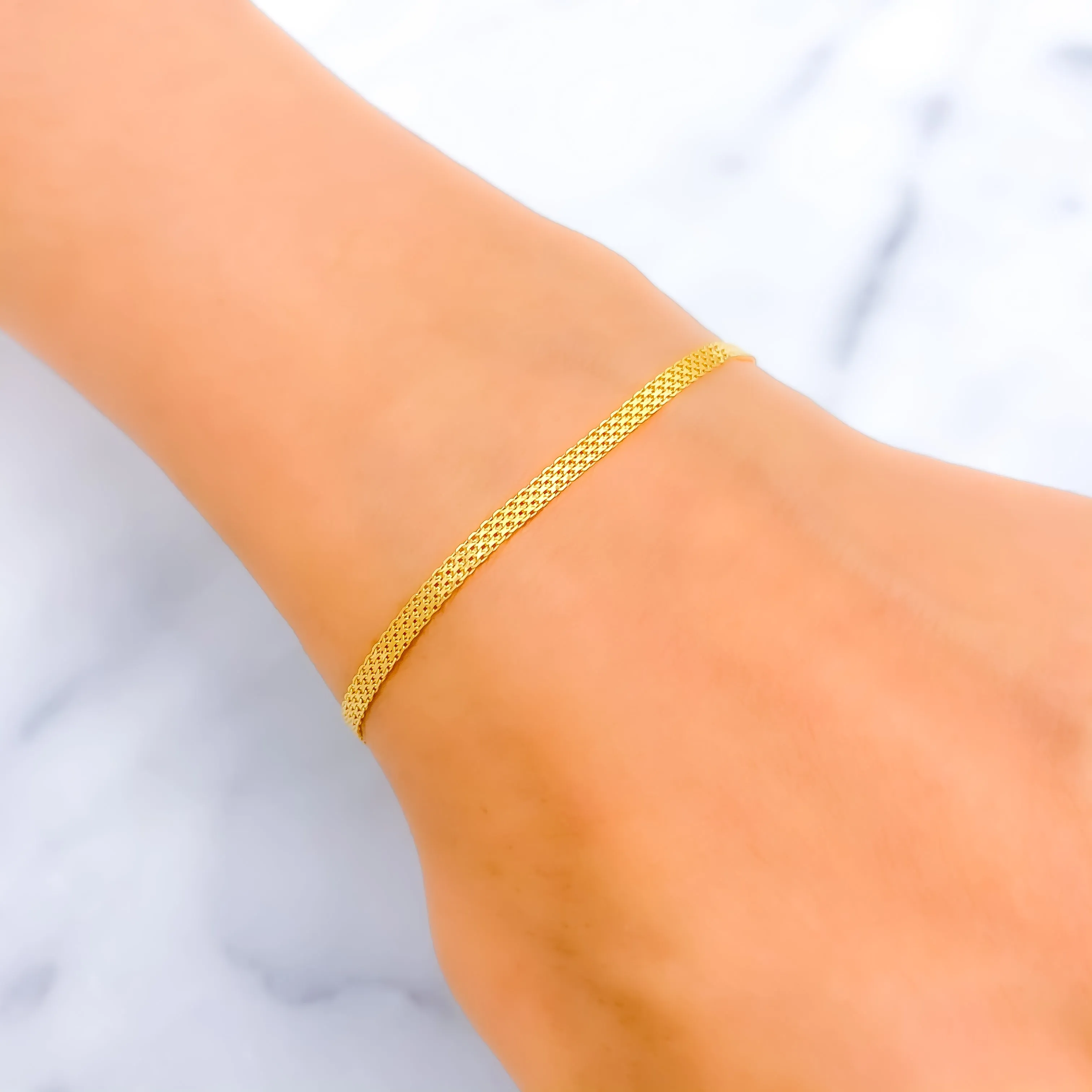 Dainty Delicate 22k Gold Chain Bracelet