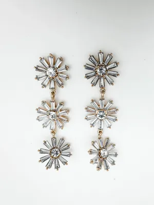 Daisy Crystal Drop Earring