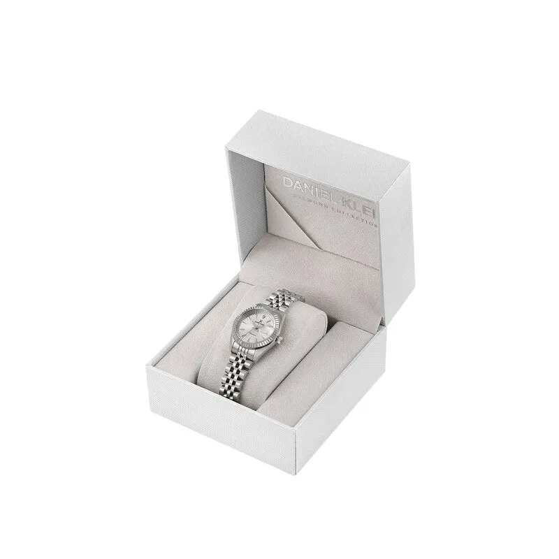 Daniel Klein Diamond Women's Analog Watch Silver Stainless Steel  DK.1.14027