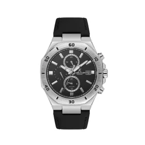Daniel Klein Exclusive Men's Chronograph Watch Black Genuine Leather  DK.1.14003