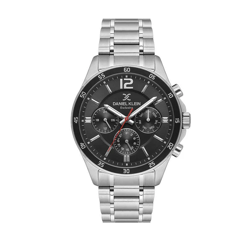 Daniel Klein Exclusive Men's Chronograph Watch Silver Stainless Steel  DK.1.13972