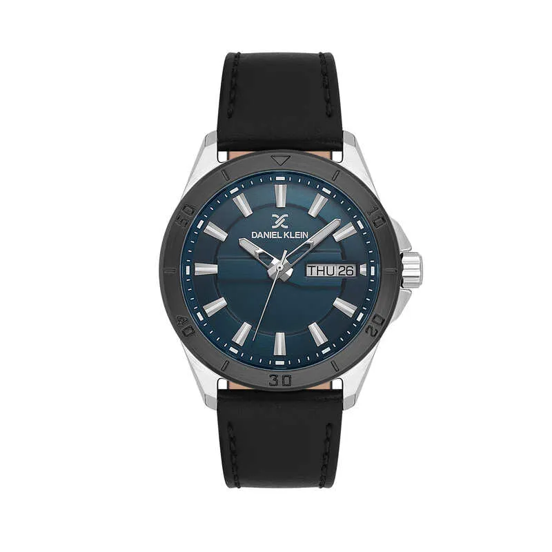 Daniel Klein Premium Men's Analog Watch Black Genuine Leather  DK.1.13975
