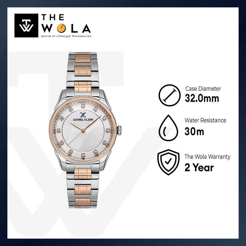 Daniel Klein Premium Women Analog Watch DK.1.13620-5 Rose Gold Stainless Steel Strap