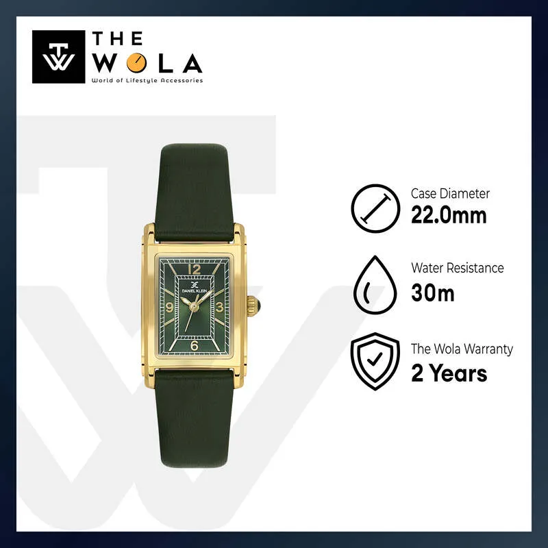Daniel Klein Premium Women's Analog Watch Green Genuine Leather  DK.1.13937