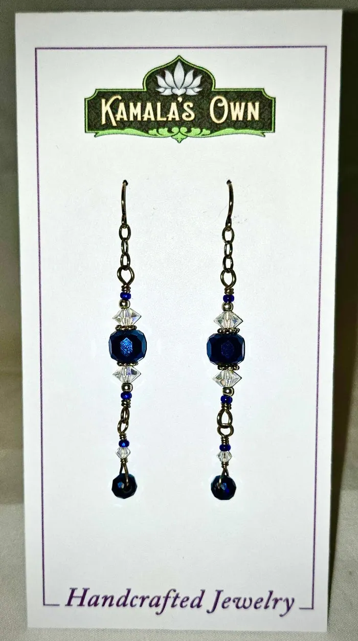 Dark blue earrings