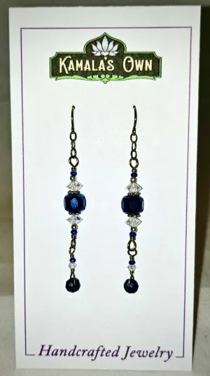 Dark blue earrings