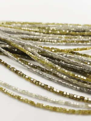 Diamond, Box cut, Genuine Diamonds, Gemstone Beads, All Natural Color, Full Strand, 14"