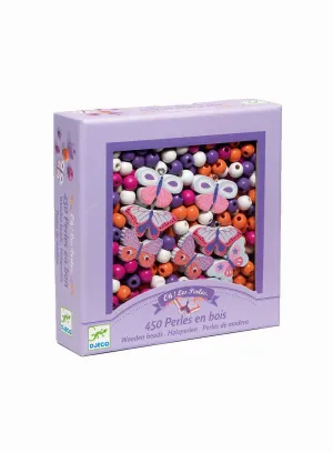 Djeco Wooden Bead Set: Butterflies
